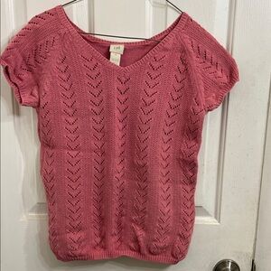 J. Jill Rose Short Sleeve Knit Top